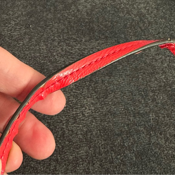 Classic Coach brown with orange accents, large pouch wristlet,inside/out zippers - Picture 9 of 11